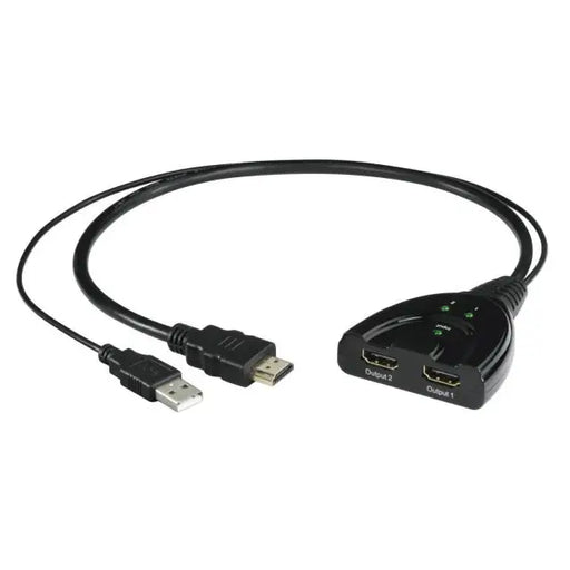 Сплитер HDMI HAMA HDMI мъжко - 2 x HDMI женско 4K Черен