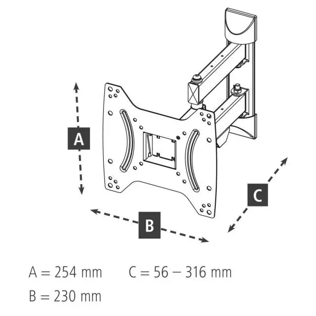 Стенна стойка за TV Fullmotion 122 cm (48’)