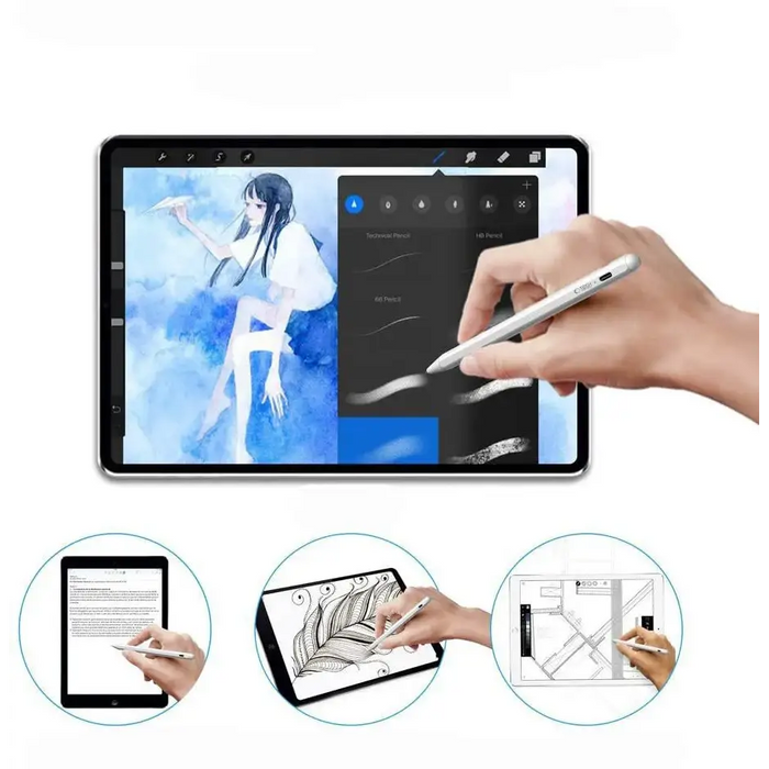 Стилус Tech-Protect Digital Stylus Magnetic за iPad бял