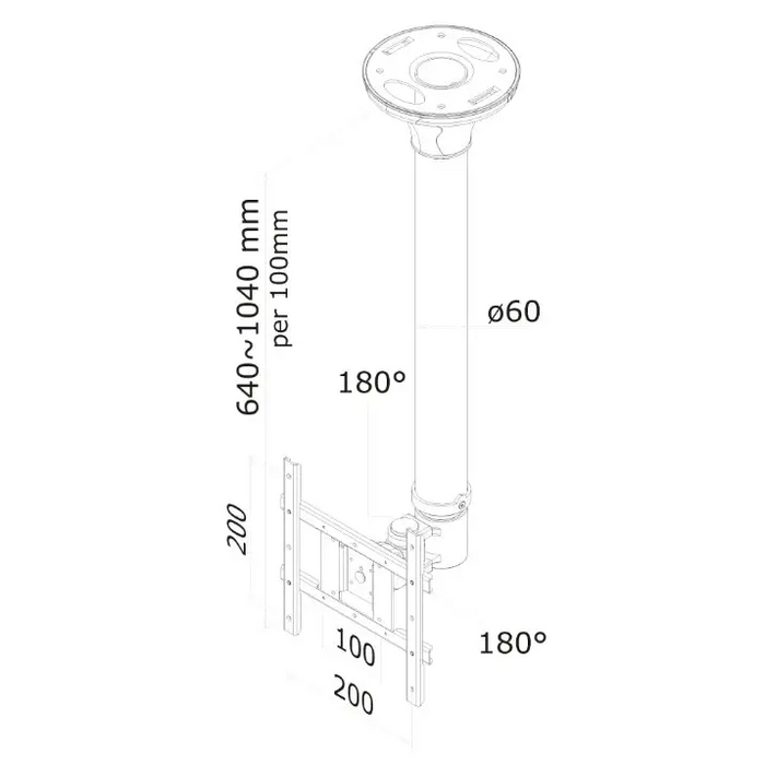 Стойка Neomounts by NewStar Flat Screen Ceiling Mount