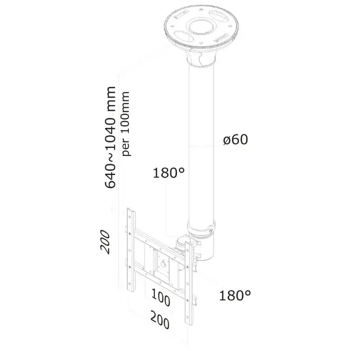 Стойка Neomounts by NewStar Flat Screen Ceiling Mount