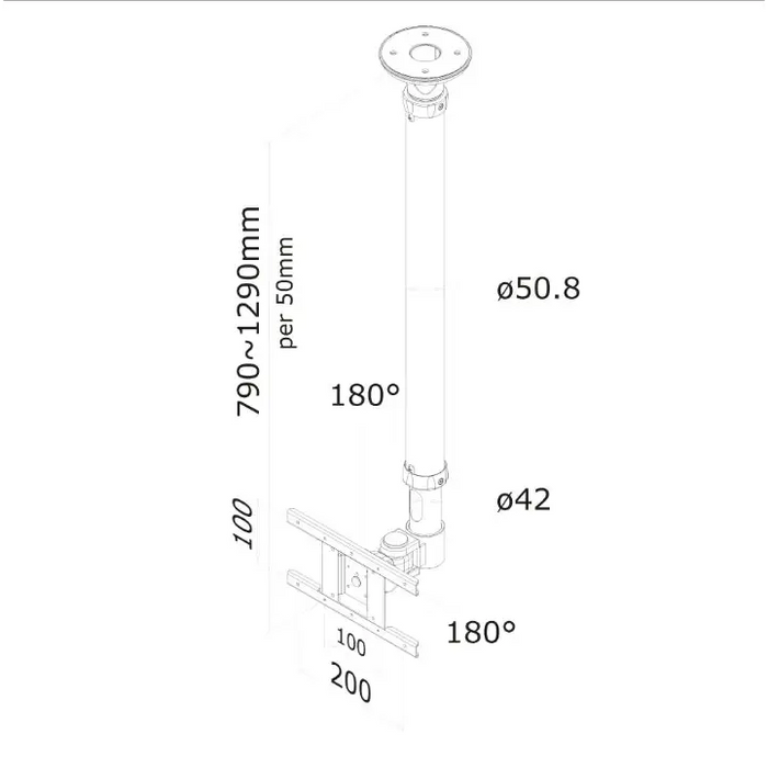 Стойка Neomounts by NewStar Flat Screen Ceiling Mount