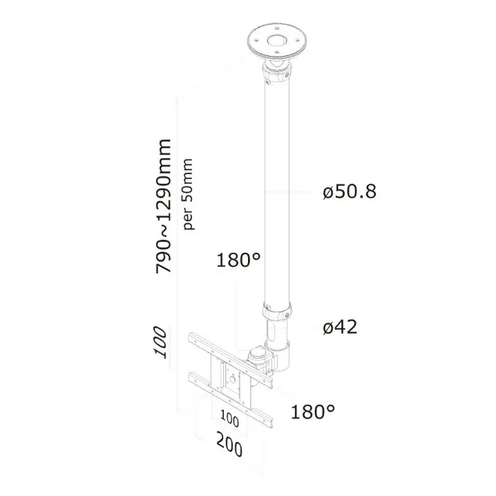 Стойка Neomounts by NewStar Flat Screen Ceiling Mount