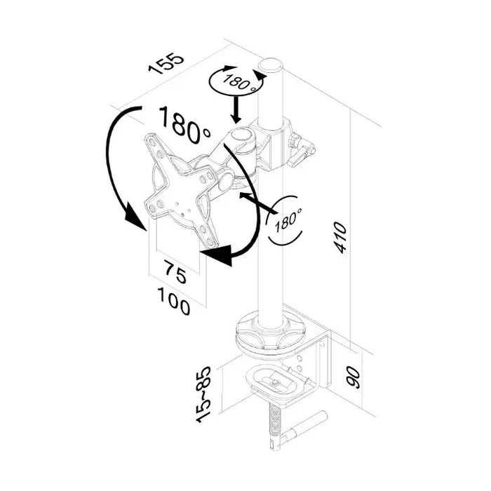 Стойка Neomounts by NewStar Flat Screen Desk Mount (clamp)