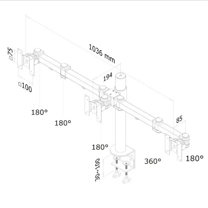 Стойка Neomounts by NewStar Flat Screen Desk Mount