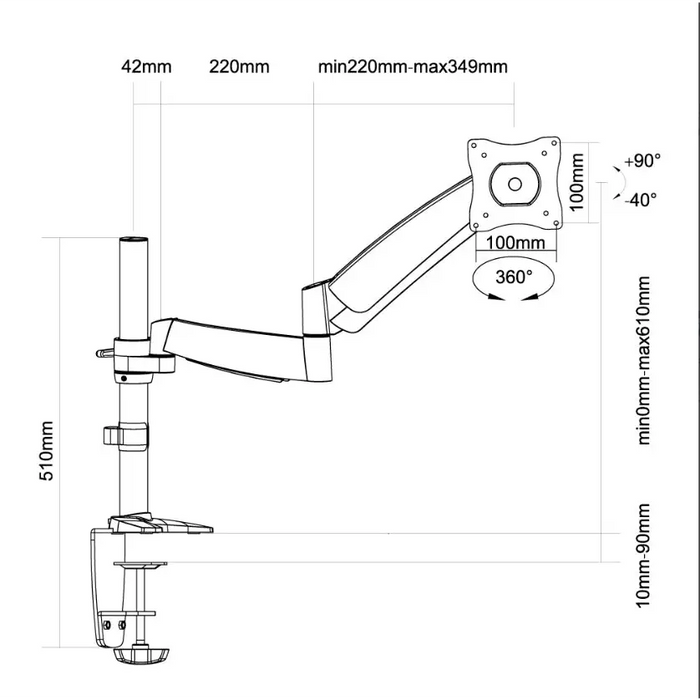 Стойка Neomounts by NewStar Flat Screen Desk Mount