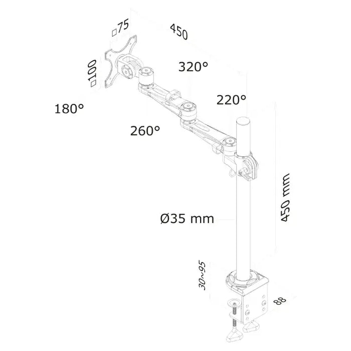 Стойка Neomounts by NewStar Flat Screen Desk Mount