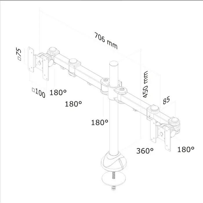 Стойка Neomounts by NewStar Flat Screen Desk Mount