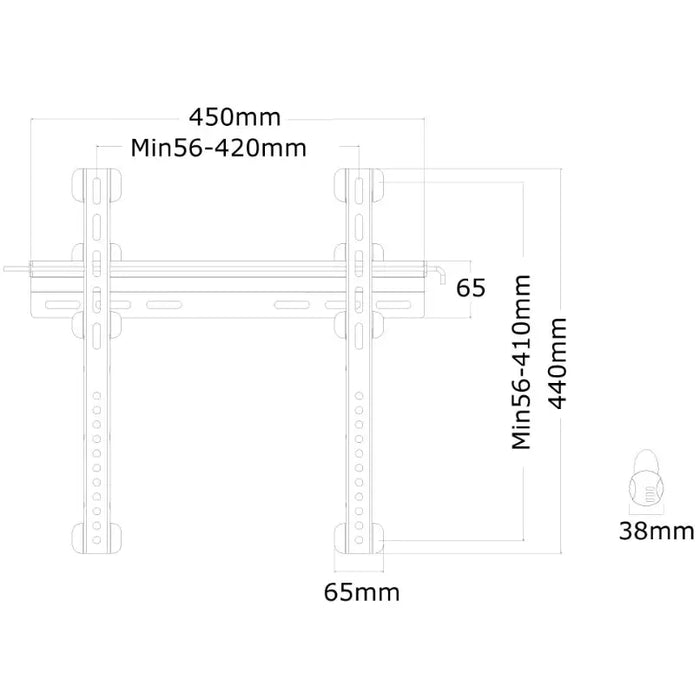 Стойка Neomounts by NewStar Flat Screen Wall Mount черна