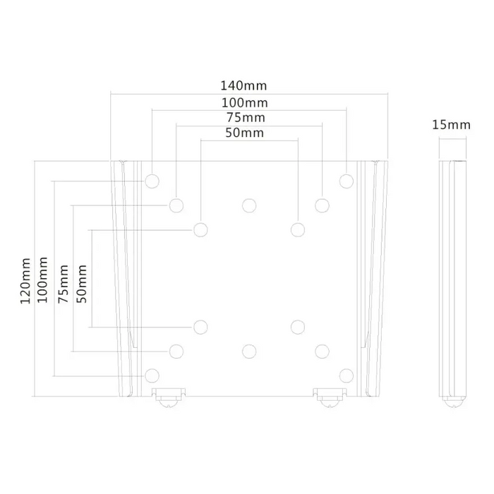 Стойка Neomounts by NewStar Flat Screen Wall Mount сребриста