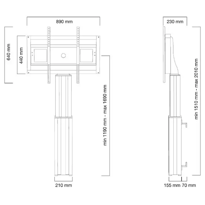 Стойка Neomounts by NewStar Motorised Floor