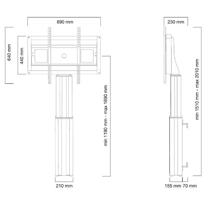 Стойка Neomounts by NewStar Motorised Floor