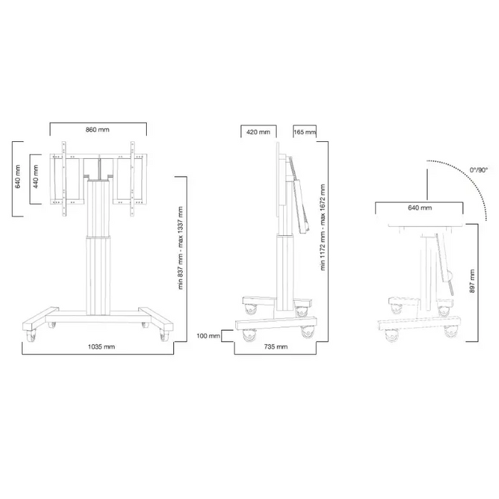 Стойка Neomounts by NewStar Motorised Mobile Floor