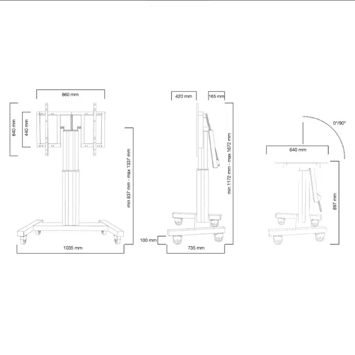 Стойка Neomounts by NewStar Motorised Mobile Floor