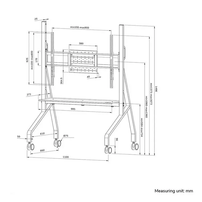 Стойка Neomounts by Newstar Move Go Mobile Floor