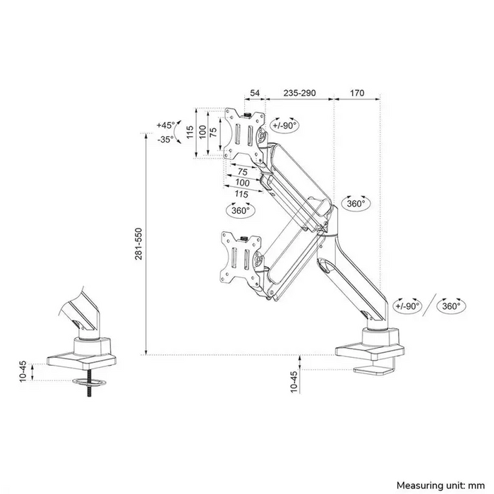 Стойка Neomounts by Newstar Next Core Desk Mount 1