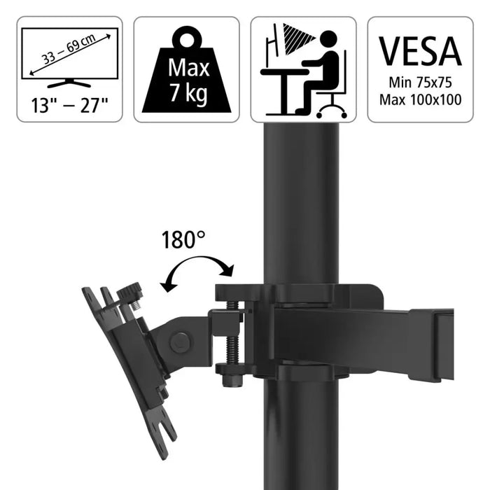 Стойка за монитор HAMA 3 монитора 13’’ - 27’’ 118495