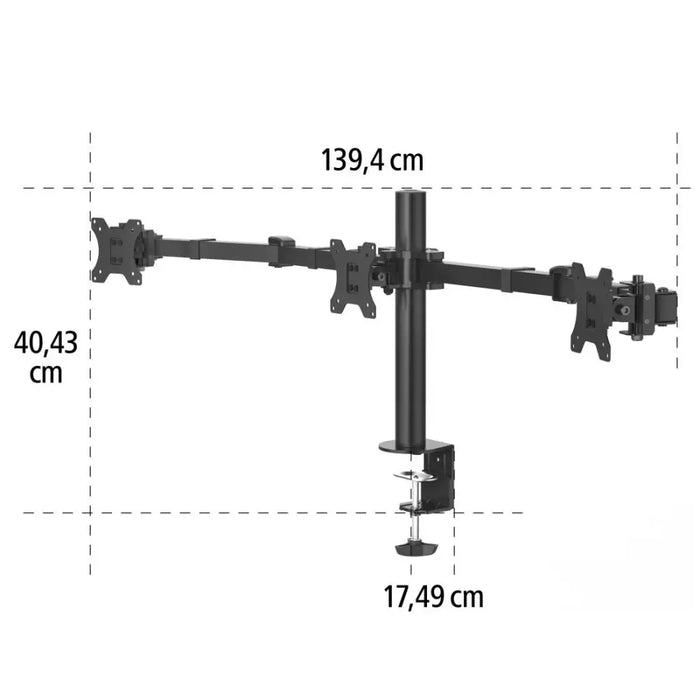 Стойка за монитор HAMA 3 монитора 13’’ - 27’’ 118495