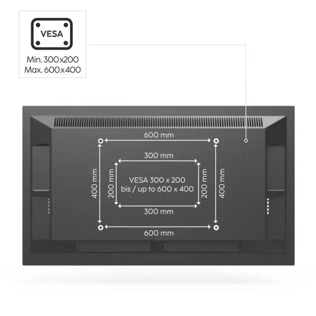 Стойка за TV HAMA Easel design до 191см / 75’ 600x400 Бяла