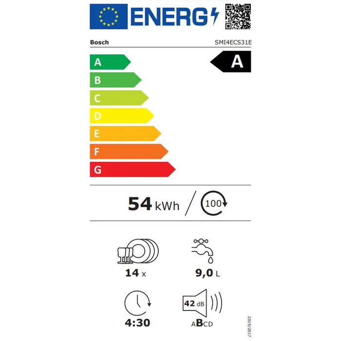 Съдомиялна Bosch SMI4ECS31E SER4 Semi-integrated