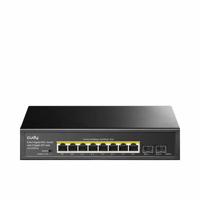 Суич Cudy GS1008PS2 L2 8 x Gigabit Ethernet PoE ports 2