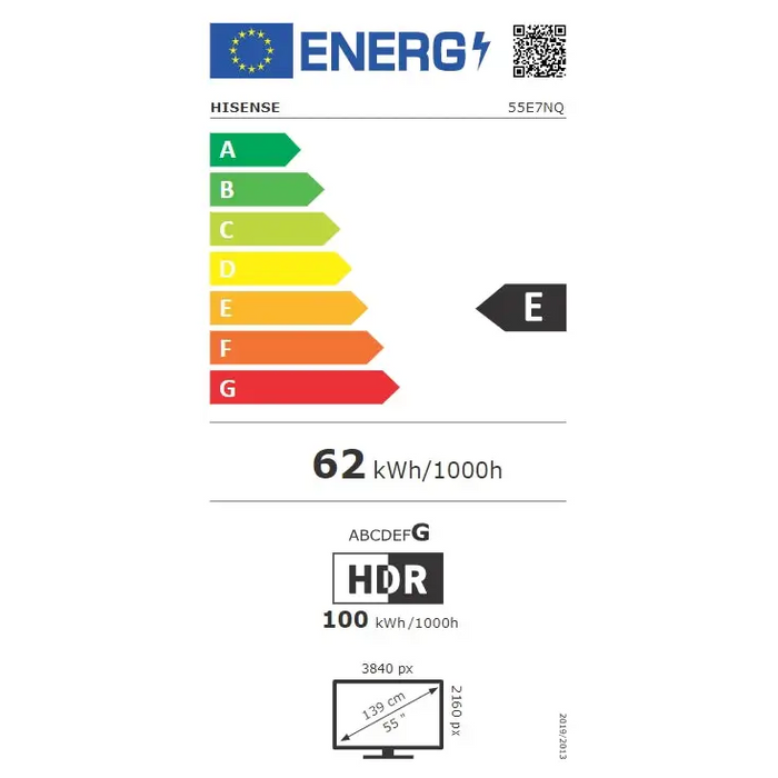 Телевизор Hisense 55’’ E7NQ 4K Ultra HD