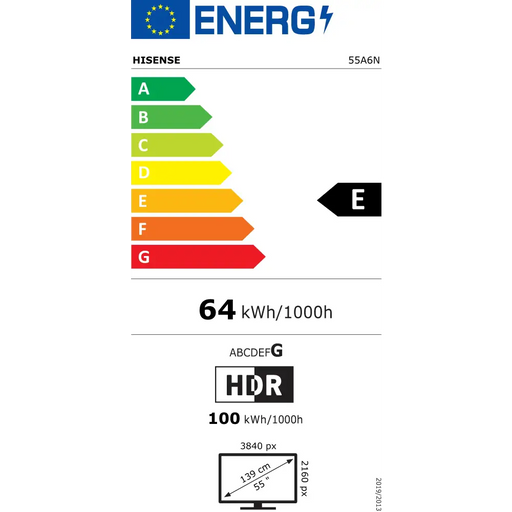 Телевизор Hisense 55’’ A6N 4K Ultra HD