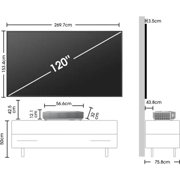 Телевизор Hisense 120’’ 120L5HA 4K Ultra HD