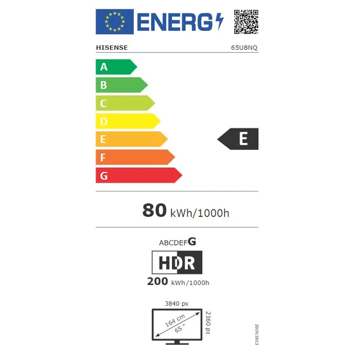 Телевизор Hisense 65’’ U8NQ 4K Ultra HD