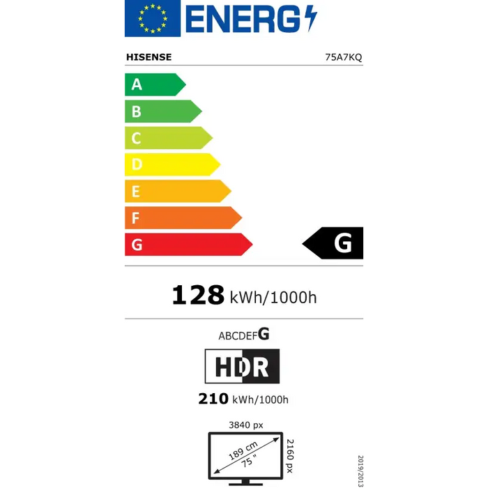 Телевизор Hisense 75’ A7KQ 4K Ultra HD 3840x2160