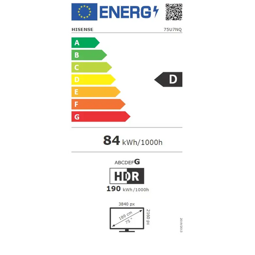 Телевизор Hisense 75’’ U7NQ 4K Ultra HD