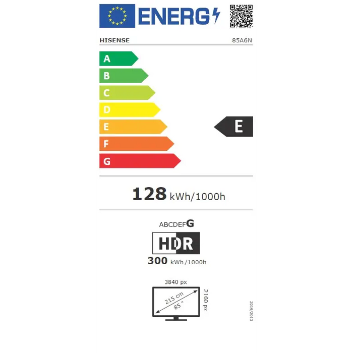 Телевизор Hisense 85’’ A6N 4K Ultra HD