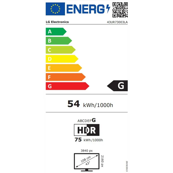 Телевизор LG 43UR73003LA 43’ 4K UltraHD TV (3840