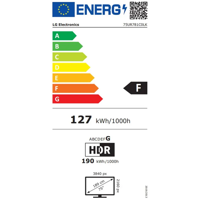 Телевизор LG 75UR781C0LK 75’ 4K UltraHD TV