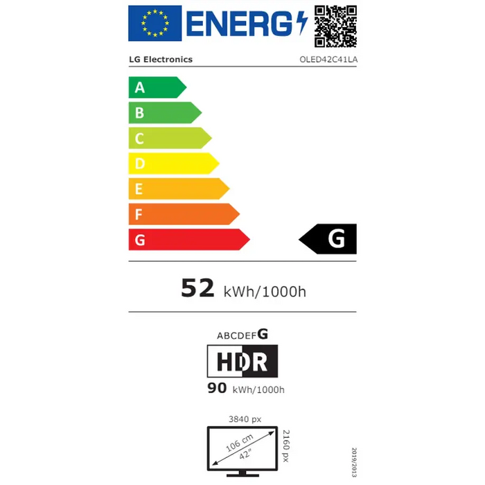 Телевизор LG OLED42C41LA 42’ UHD OLED evo 4K