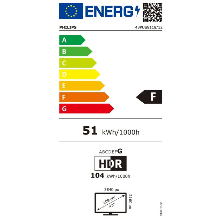 Телевизор Philips 43PUS8118/12 43’ UHD DLED 3840