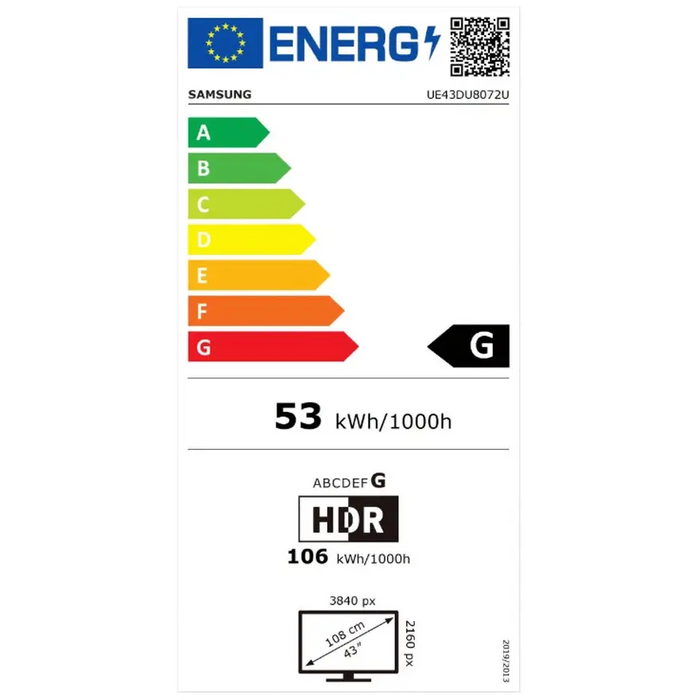 Телевизор Samsung 43’ 43DU8072 AI 4K UHD LED TV