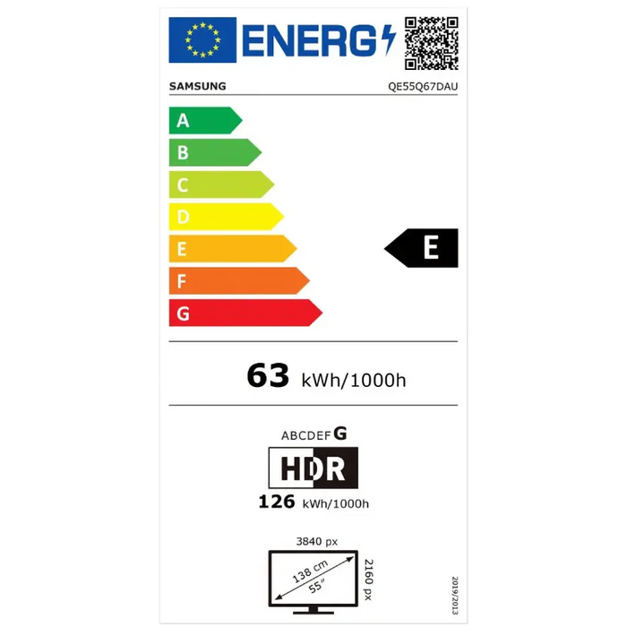 Телевизор Samsung 55’ 55Q67D AI 4K QLED SMART