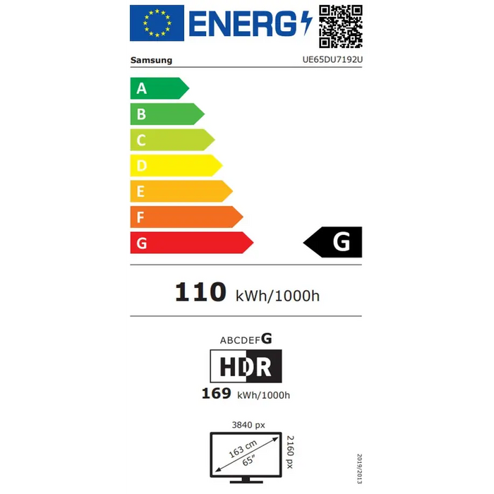 Телевизор Samsung 65’’ 65DU7192 AI 4K UHD LED