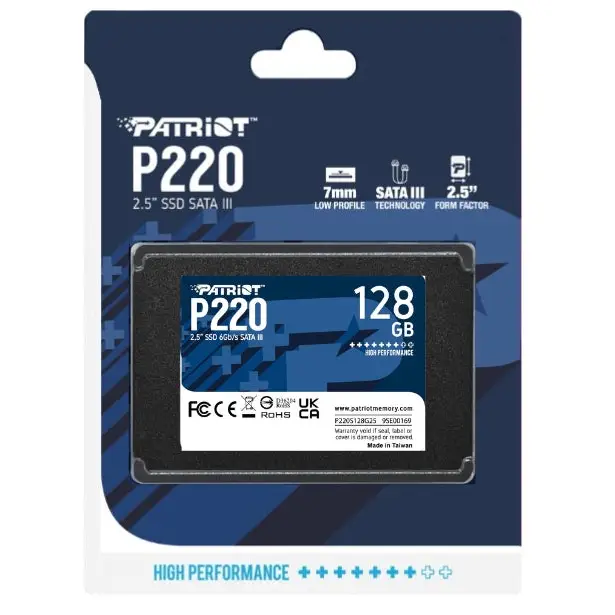 Твърд диск Patriot P220 128GB SATA3 2.5