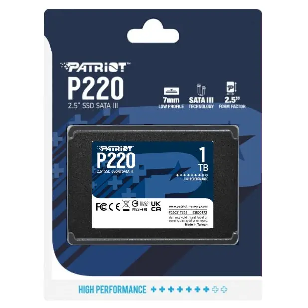 Твърд диск Patriot P220 1TB SATA3 2.5