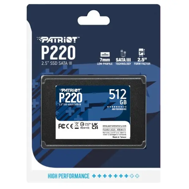 Твърд диск Patriot P220 512GB SATA3 2.5