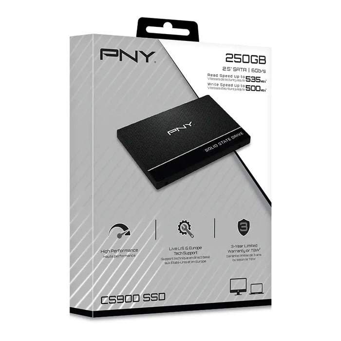 Твърд диск PNY CS900 2.5’’ SATA III 250GB SSD