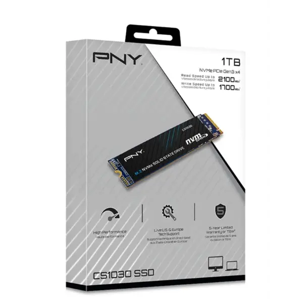 Твърд диск PNY SSD CS1030 M.2 GEN3 1TB