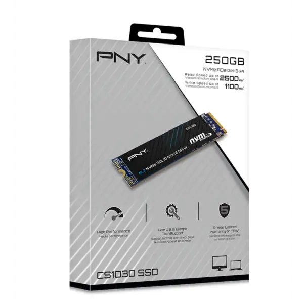 Твърд диск PNY SSD CS1030 M.2 GEN3 250GB