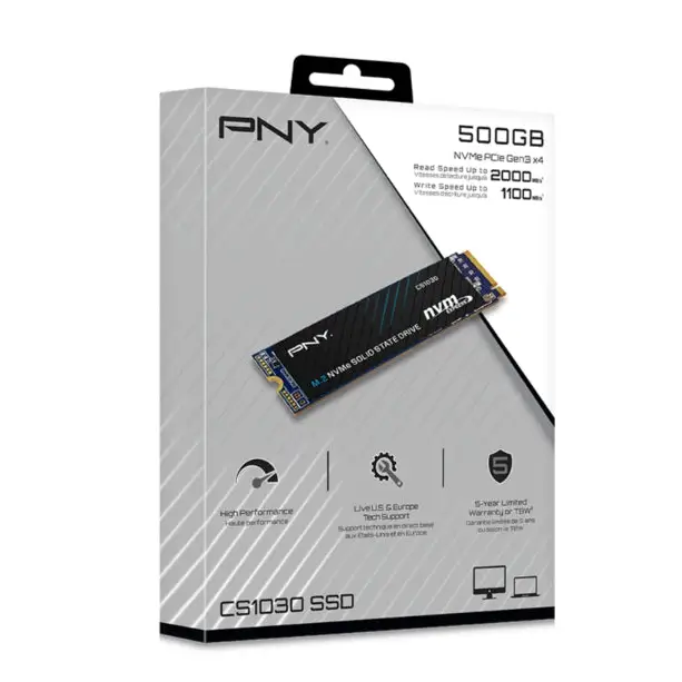 Твърд диск PNY SSD CS1030 M.2 GEN3 500GB