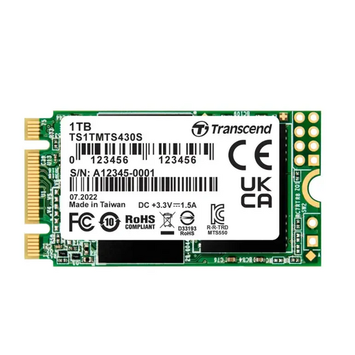 Твърд диск Transcend 1TB M.2 2242 SSD SATA3 B + M Key