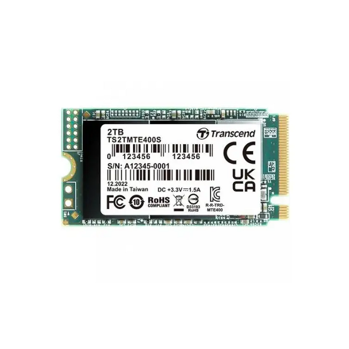 Твърд диск Transcend 2TB M.2 2242 PCIe Gen3x4 NVMe 3D TLC