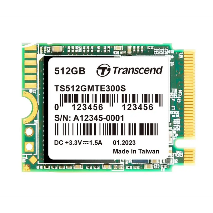 Твърд диск Transcend 512GB M.2 2230 PCIe Gen3x4 NVMe 3D TLC