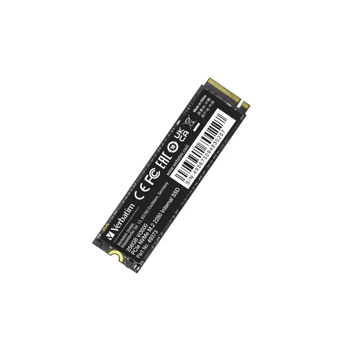 Твърд диск Verbatim Vi3000 Internal PCIe NVMe M.2 SSD 256GB